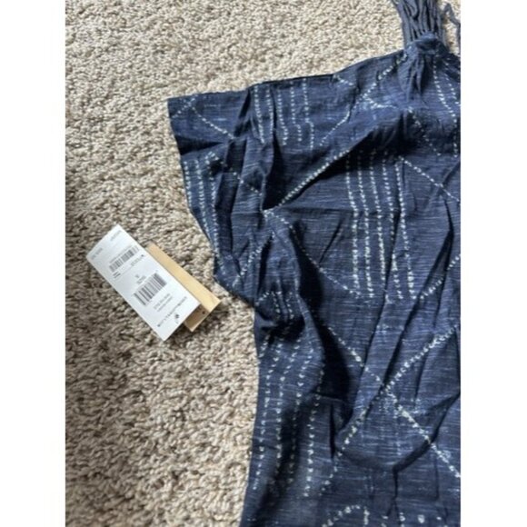 Demin & Supply Ralph Lauren Fringe Lace up V neck Top Boho Hippie Size Small - Picture 12 of 13